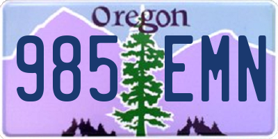 OR license plate 985EMN
