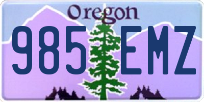 OR license plate 985EMZ