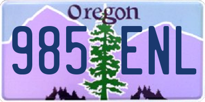OR license plate 985ENL