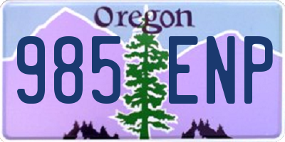 OR license plate 985ENP
