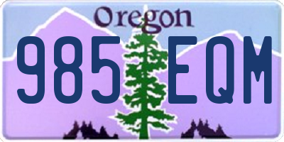 OR license plate 985EQM