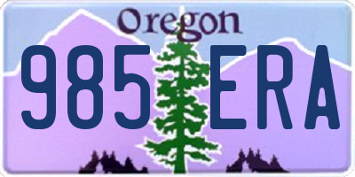 OR license plate 985ERA