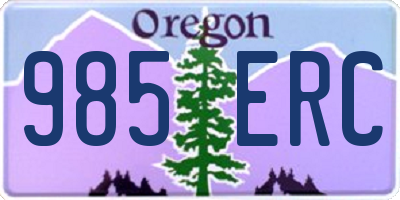 OR license plate 985ERC