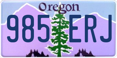 OR license plate 985ERJ