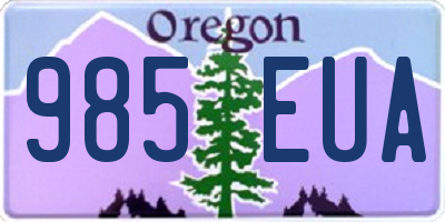 OR license plate 985EUA