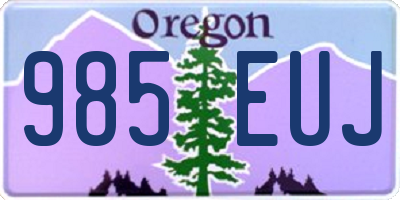 OR license plate 985EUJ