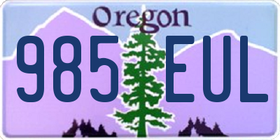 OR license plate 985EUL