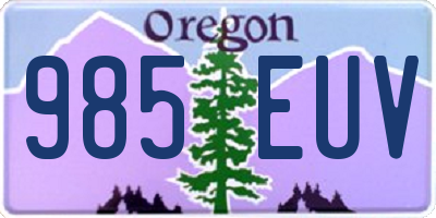 OR license plate 985EUV