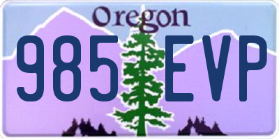 OR license plate 985EVP