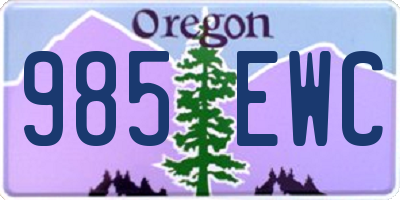 OR license plate 985EWC