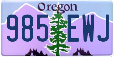 OR license plate 985EWJ