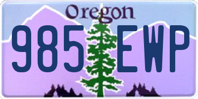 OR license plate 985EWP