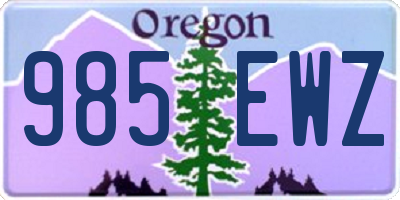 OR license plate 985EWZ