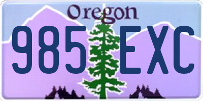 OR license plate 985EXC