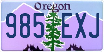 OR license plate 985EXJ