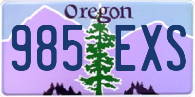 OR license plate 985EXS