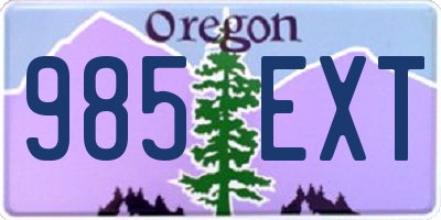 OR license plate 985EXT