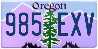 OR license plate 985EXV