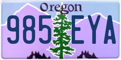 OR license plate 985EYA