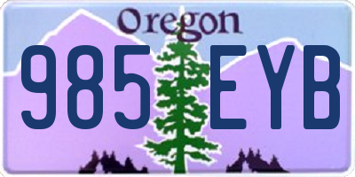 OR license plate 985EYB