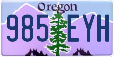 OR license plate 985EYH