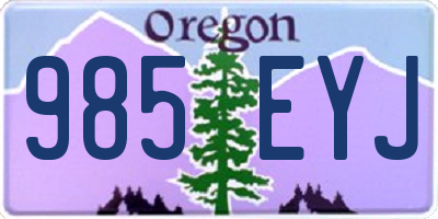 OR license plate 985EYJ
