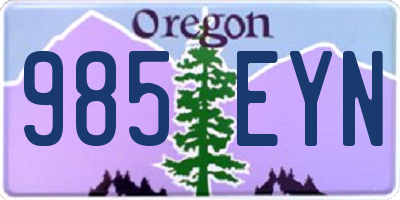 OR license plate 985EYN