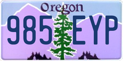 OR license plate 985EYP
