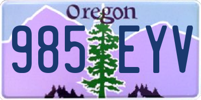 OR license plate 985EYV