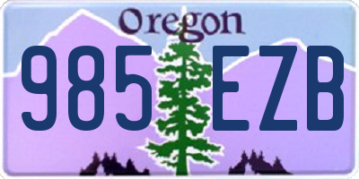 OR license plate 985EZB