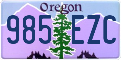 OR license plate 985EZC