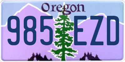OR license plate 985EZD