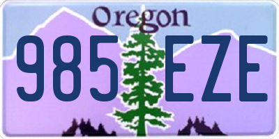 OR license plate 985EZE