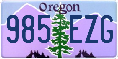 OR license plate 985EZG