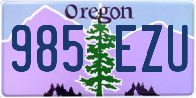 OR license plate 985EZU