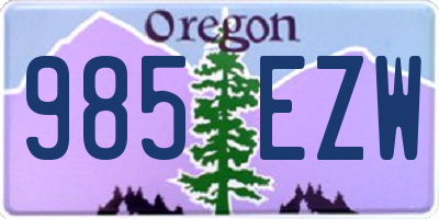 OR license plate 985EZW