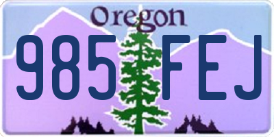 OR license plate 985FEJ