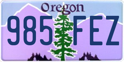 OR license plate 985FEZ