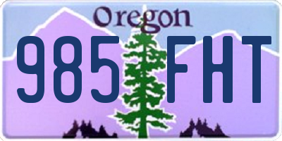 OR license plate 985FHT