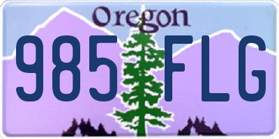 OR license plate 985FLG