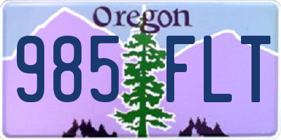 OR license plate 985FLT