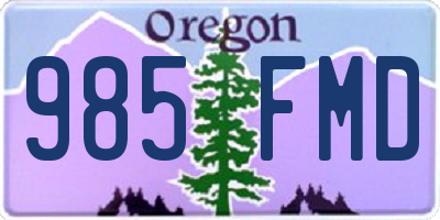 OR license plate 985FMD