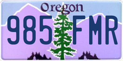 OR license plate 985FMR