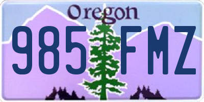 OR license plate 985FMZ