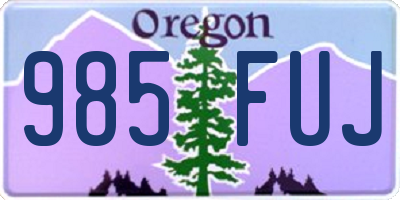 OR license plate 985FUJ