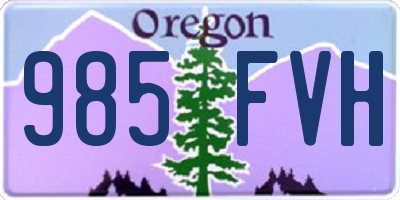 OR license plate 985FVH