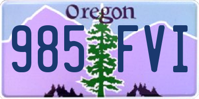 OR license plate 985FVI