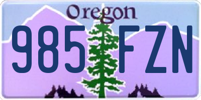 OR license plate 985FZN