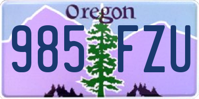 OR license plate 985FZU