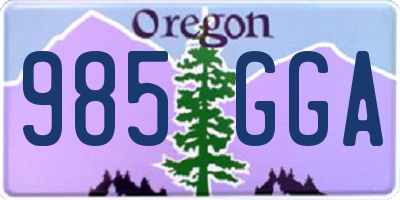 OR license plate 985GGA